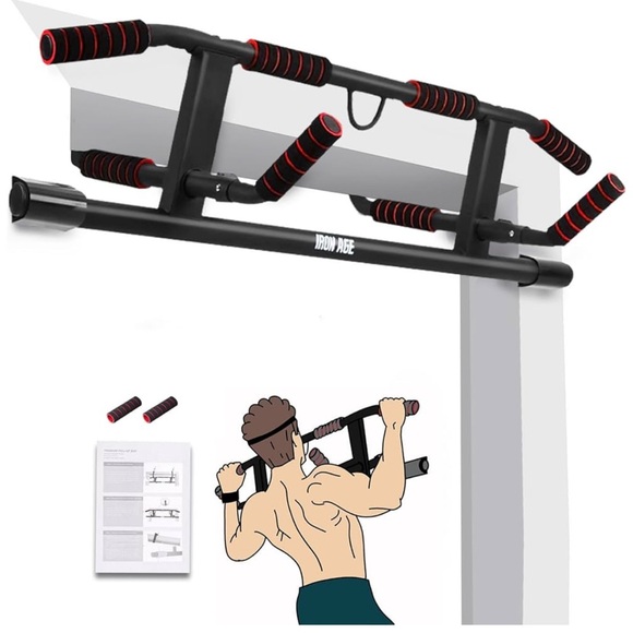 IRON AGE Pull Up Bar For Doorway - Pullupbar With 2024 Enhanced Smart Hook - Picture 1 of 3